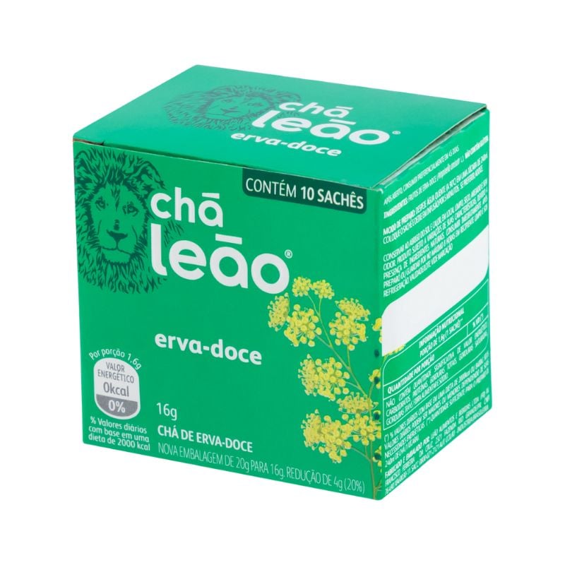Chá Erva-Doce Chá Leão Caixa 20g 10 Unidades