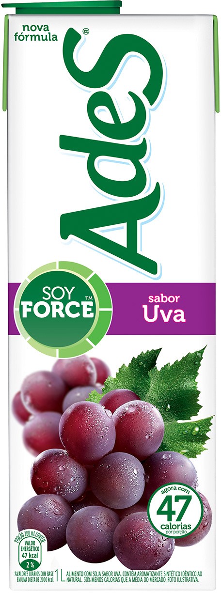 Bebida à Base de Soja Uva Ades Caixa 1l