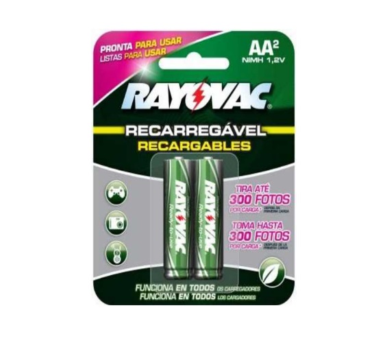 PILHA RAYOVAC AA2 RECARREGAVEL SM