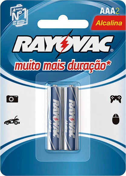 Pilha RAYOVAC AAA Alcalina Palito 2 unidades
