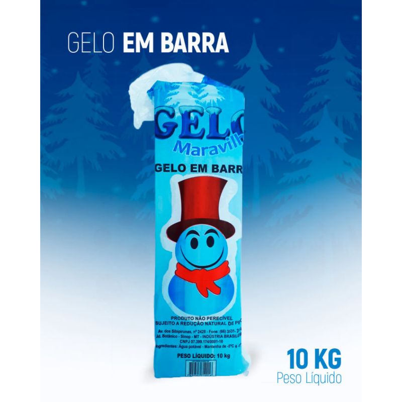 Gelo Barra Maravilha 10KG