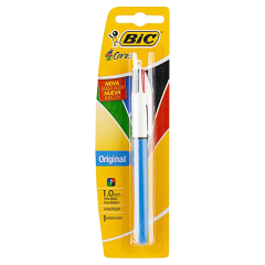 Caneta Esferográfica 4 Cores 1,0mm Ponta Média Original Bic