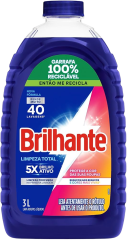 Lava-Roupas Líquido Roupas Brancas e Coloridas Brilhante Limpeza Total Galão 3L