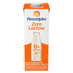 Leite UHT Semidesnatado Zero Lactose Piracanjuba Caixa com Tampa 1l