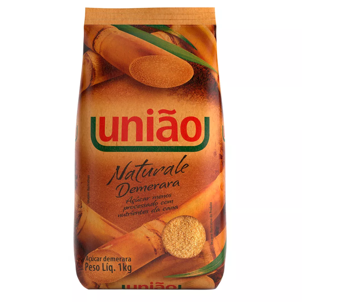 Açúcar Demerara União Naturais Pacote 1kg