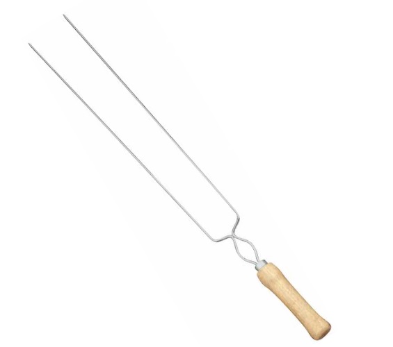 Espeto Duplo Aço Mor 75cm
