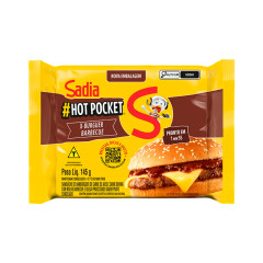 Sanduíche Congelado X-Burguer Barbecue Sadia Hot Pocket Pacote 145g