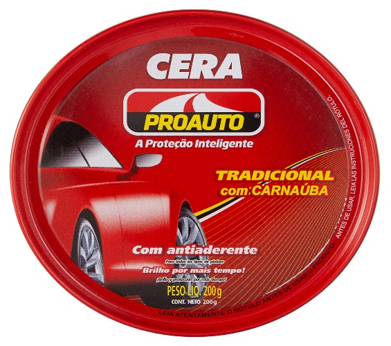 Cera em Pasta Tradicional com Carnaúba Proauto Lata 200g
