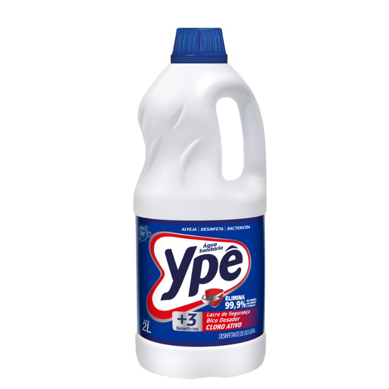 Água Sanitária YPÊ Cloro Ativo 2L
