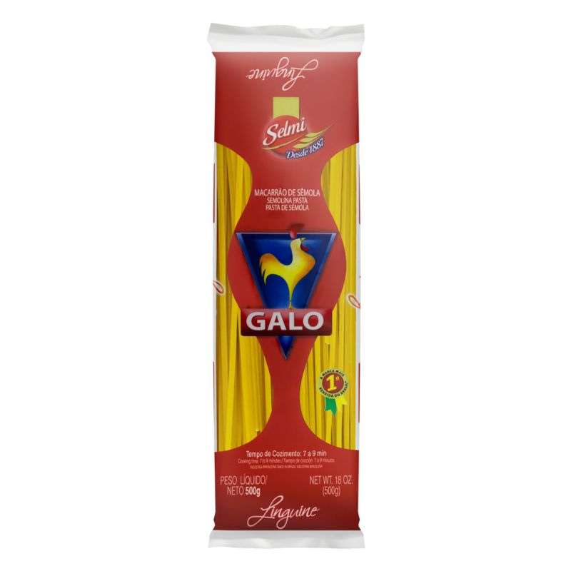 Macarrão de Sêmola Linguine Galo Pacote 500g