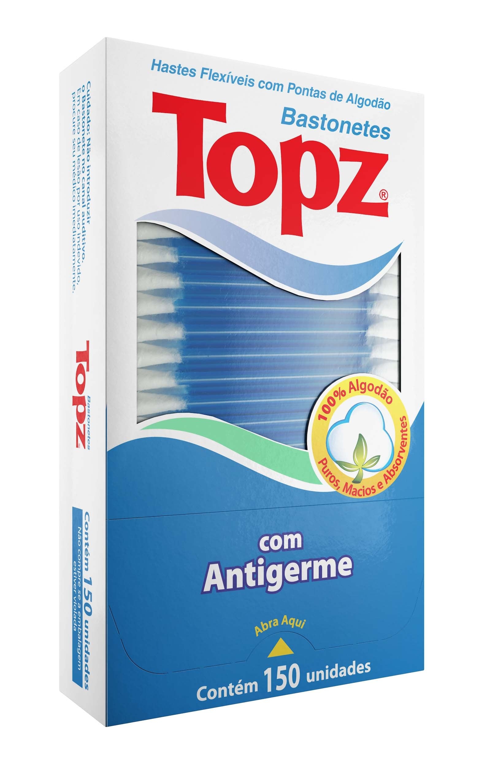 Hastes Flexíveis TOPZ Caixa 150 unidades