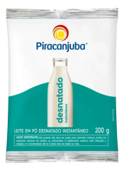 Leite em Pó Instantâneo Desnatado Piracanjuba Pacote 200g