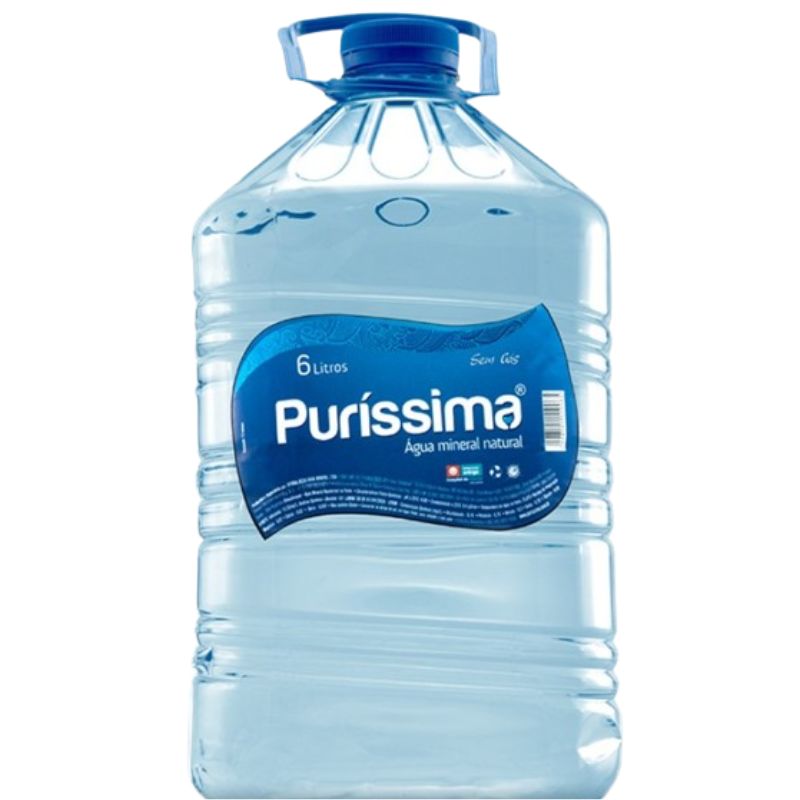 Água Mineral Natural sem Gás Puríssima Galão 6l