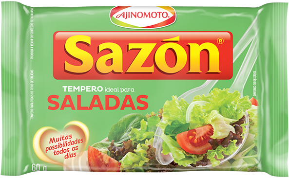 Tempero para Saladas Sazón Pacote 60g 12 Unidades