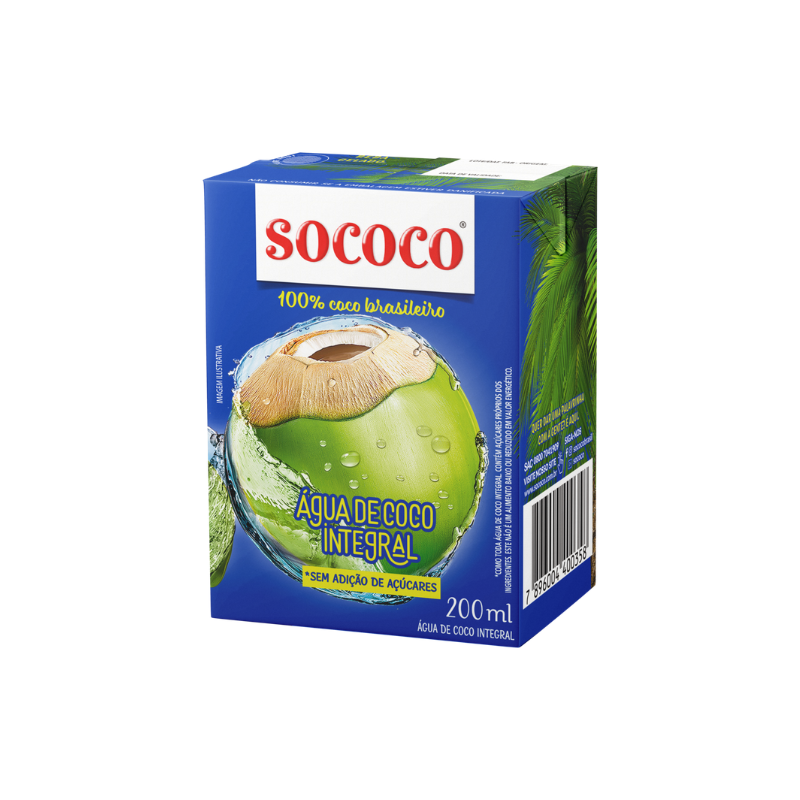 Água de Coco Integral Sococo 200ml