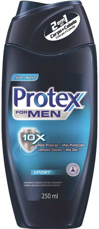 Sabonete Líquido Antibacteriano Sport Protex For Men Frasco 250ml