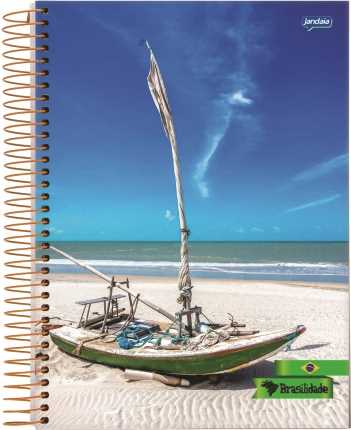 CADERNO JANDAIA ESR CD UNIV BRASILID 12M -1X1 240FLS