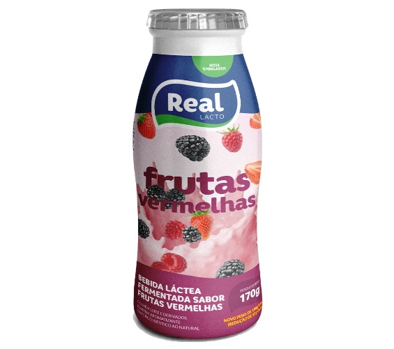 Iogurte Real Frutas Vermelhas Garrafa 180g