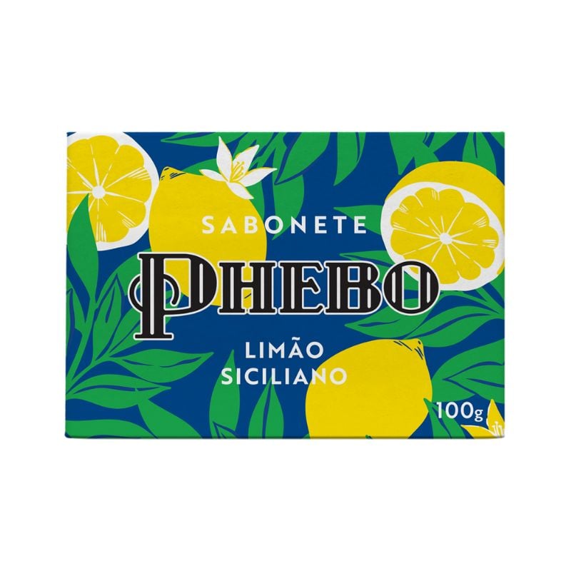 Sabonete em Barra Cremoso Limão Siciliano Phebo Caixa 100g