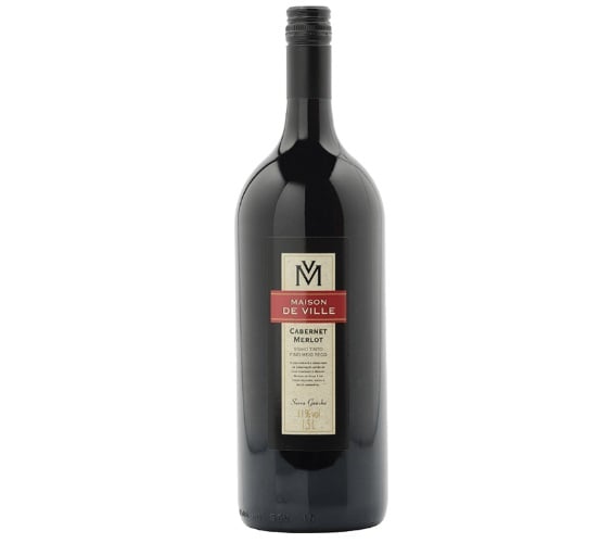 Vinho Brasileiro Tinto Meio Seco Maison de Ville Cabernet Merlot Serra Gaúcha Garrafa 1,5l