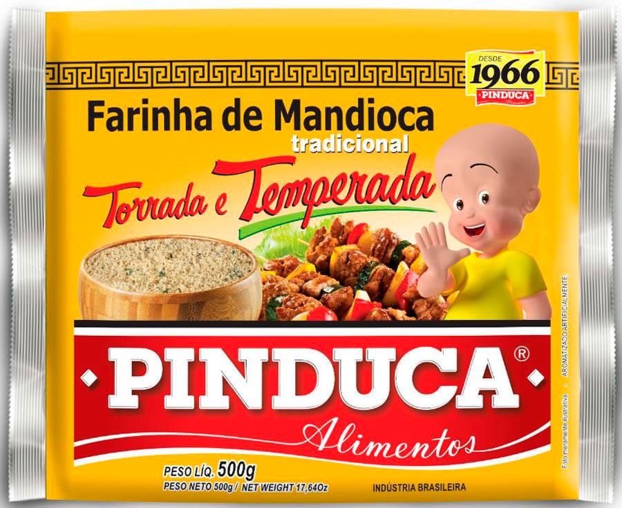 Farinha de Mandioca Torrada e Temperada Tradicional Pinduca Pacote 500g