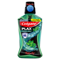 Enxaguante Bucal Anticárie Zero Álcool Fresh Mint Colgate Plax Frasco Leve 500ml Pague 350ml