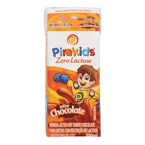 Bebida Láctea Pirakids sabor Chocolate Zero Lactose 200ml