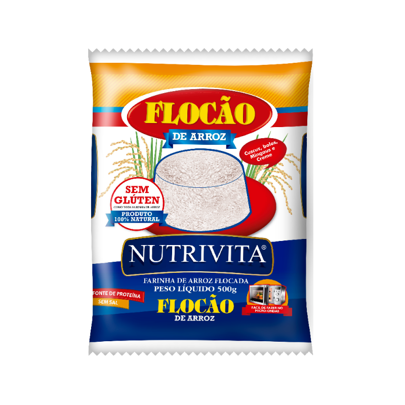 Farinha de Arroz Nutrivita Flocão 500g