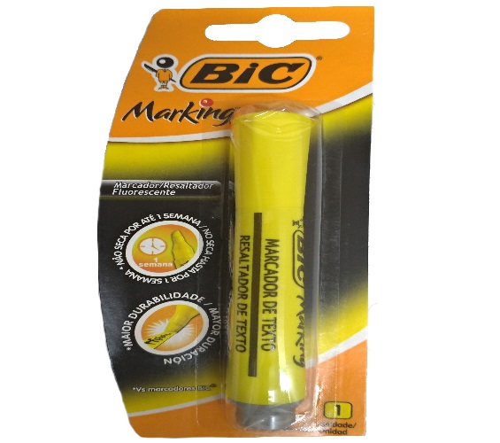 Marcador de Texto Fluorescente Amarelo 1,4-5mm Bic Marking