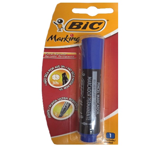 Marcador Permanente Azul 3-9mm Bic Marking