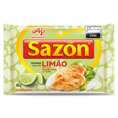 Tempero para Carnes Toque de Limão Sazón Pacote 60g 12 Unidades
