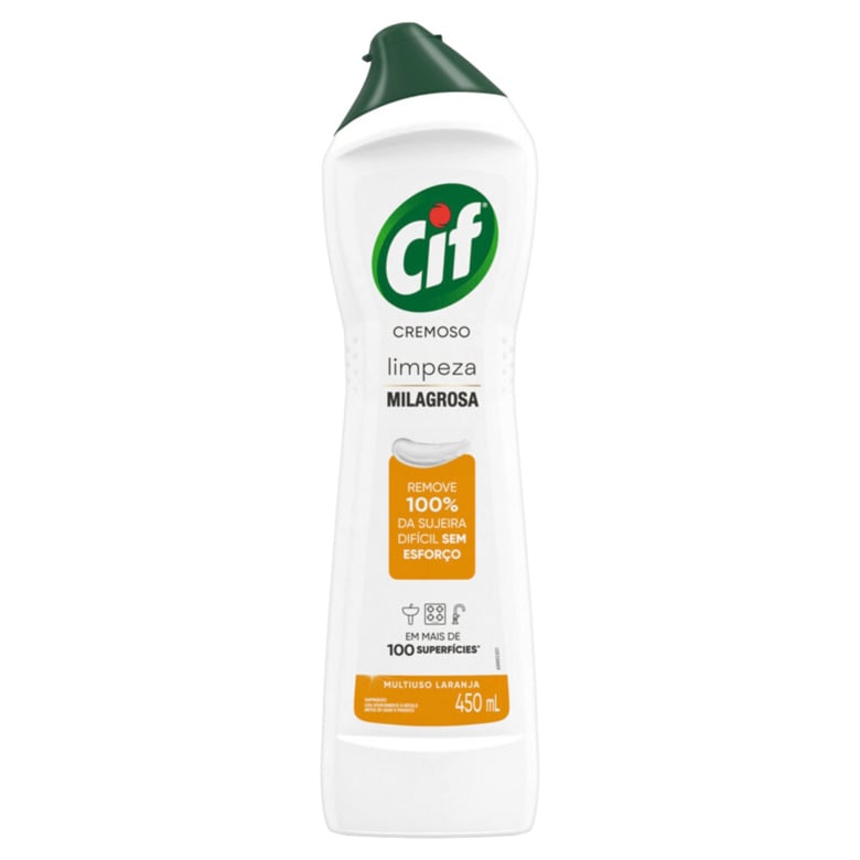 Saponáceo Cremoso Multiuso Laranja Cif Squeeze 450ml