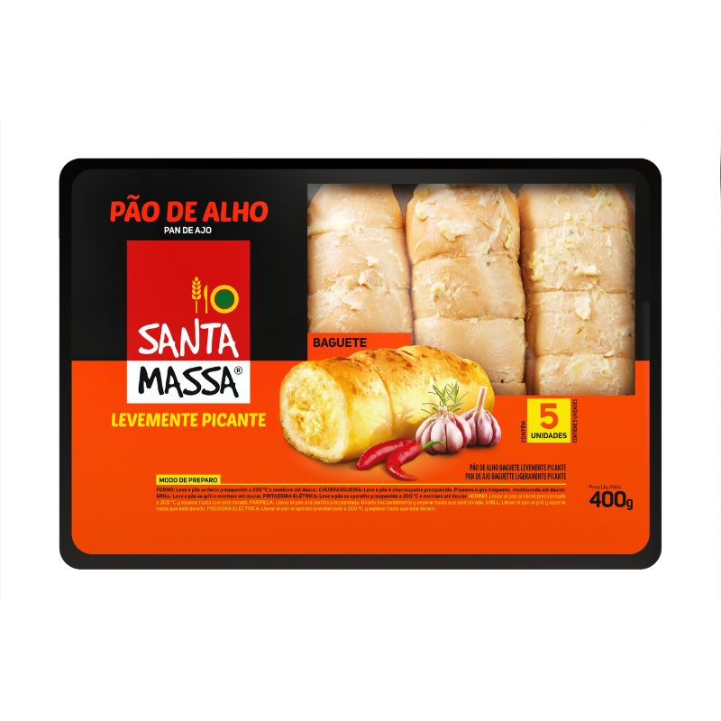 Pão de Alho Santa Massa Picante 400g