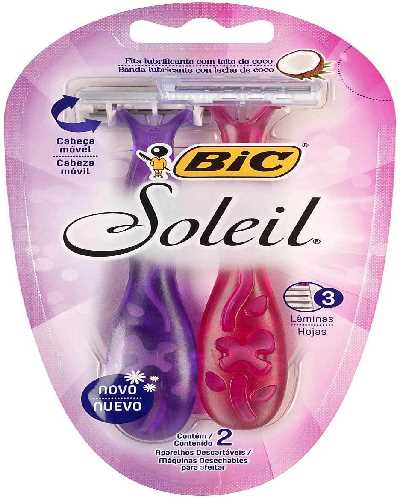 Aparelho Descartável para Barbear Bic Soleil 2 Unidades