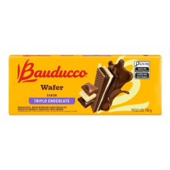 Biscoito Bauducco Wafer Triplo Chocolate 140g