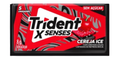 Goma de Mascar Cereja Zero Açúcar Trident Xfresh Envelope 8g 5 Unidades