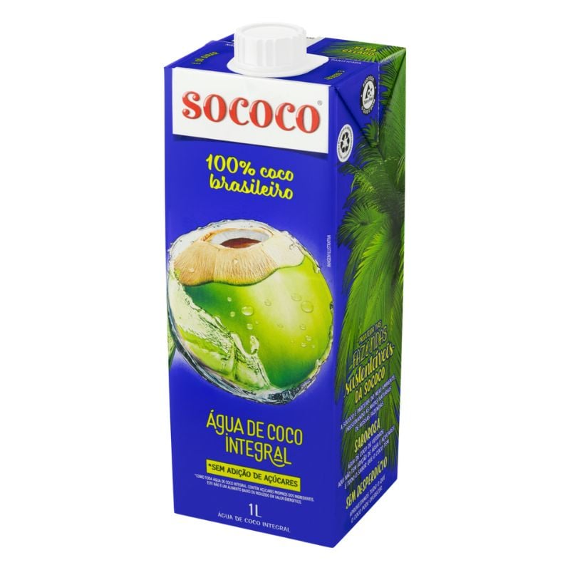 Água de Coco INTEGRAL Sococo Caixa 1l