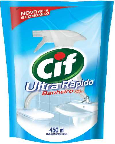 Limpador Banheiro Cif Sachê 450ml Refil Econômico