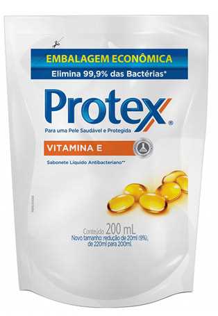Sabonete Líquido Antibacteriano Protex Nutri Protect Vitamina E Sachê 200ml Refil