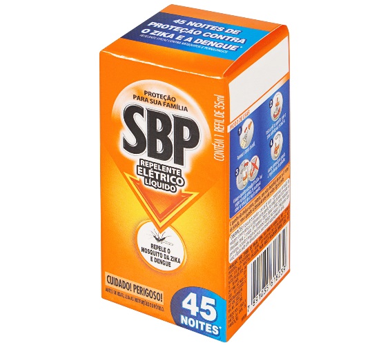 Repelente Elétrico Líquido SBP Caixa 35ml Cada Refil