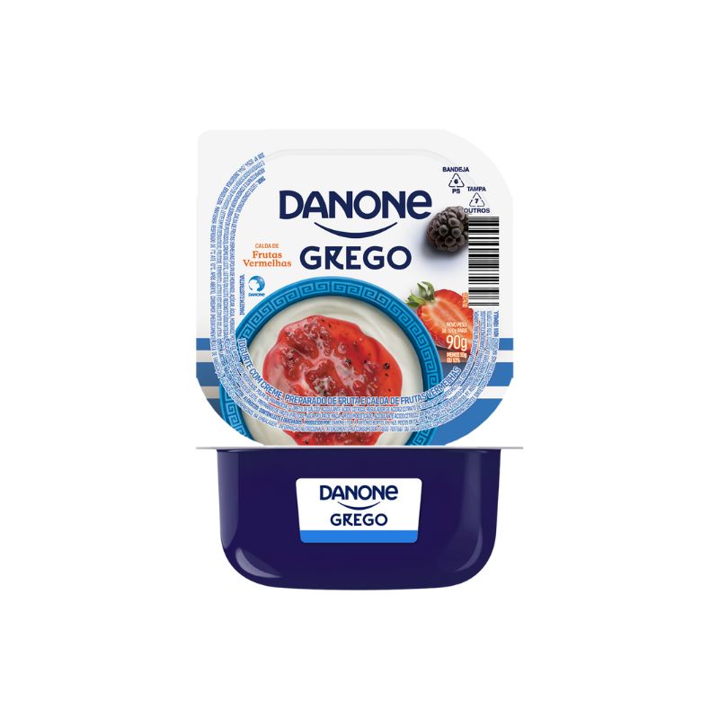 Iogurte Grego Calda Frutas Vermelhas Danone Pote 90g