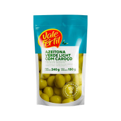 Azeitona Verde em Conserva Light Vale Fértil Sachê 150g
