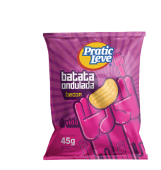 Batata PRATIC LEVE Ondulada Bacon 45g