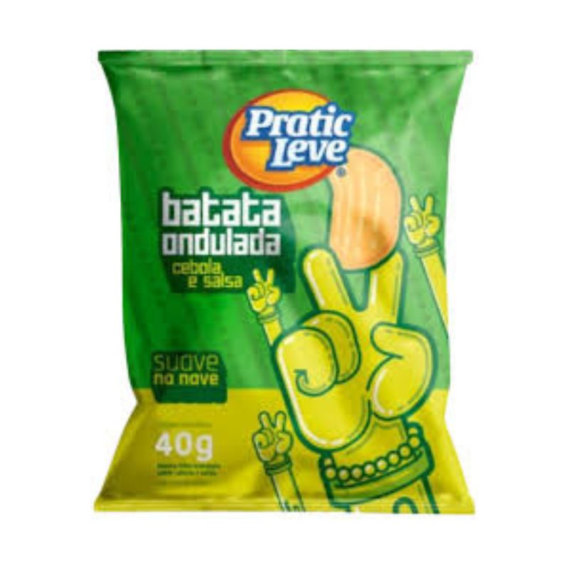 Batata Pratic Leve Ondulada Cebola e Salsa 45g