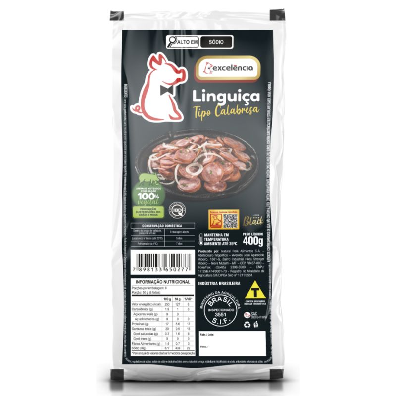 Linguiça Excelência Tipo Calabresa Premium 400G
