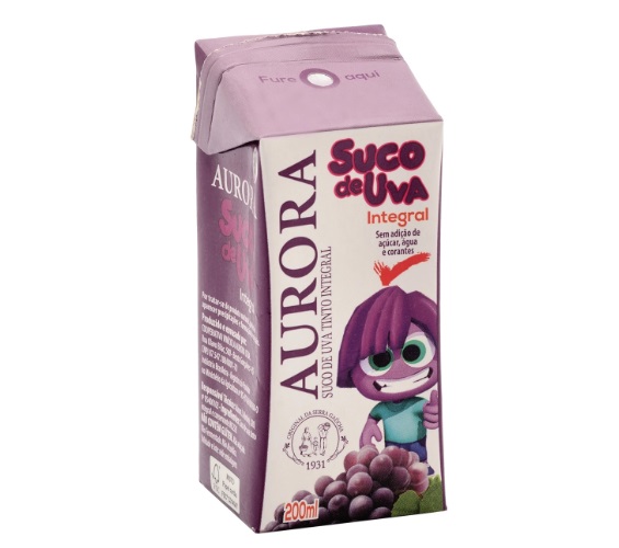 Suco Integral Uva Tinto Aurora Caixa 200ml