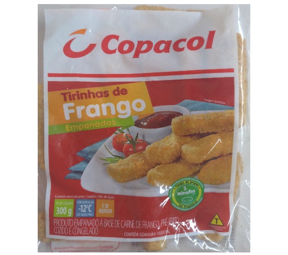 Tirinhas de Frango Empanado e Congelado Copacol 300g