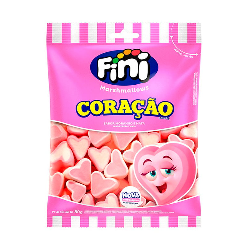Marshmallow de Coração Fini 80g