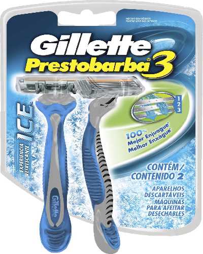 Aparelho de Barbear Gillette Prestobarba 3 Ice 2 unidades