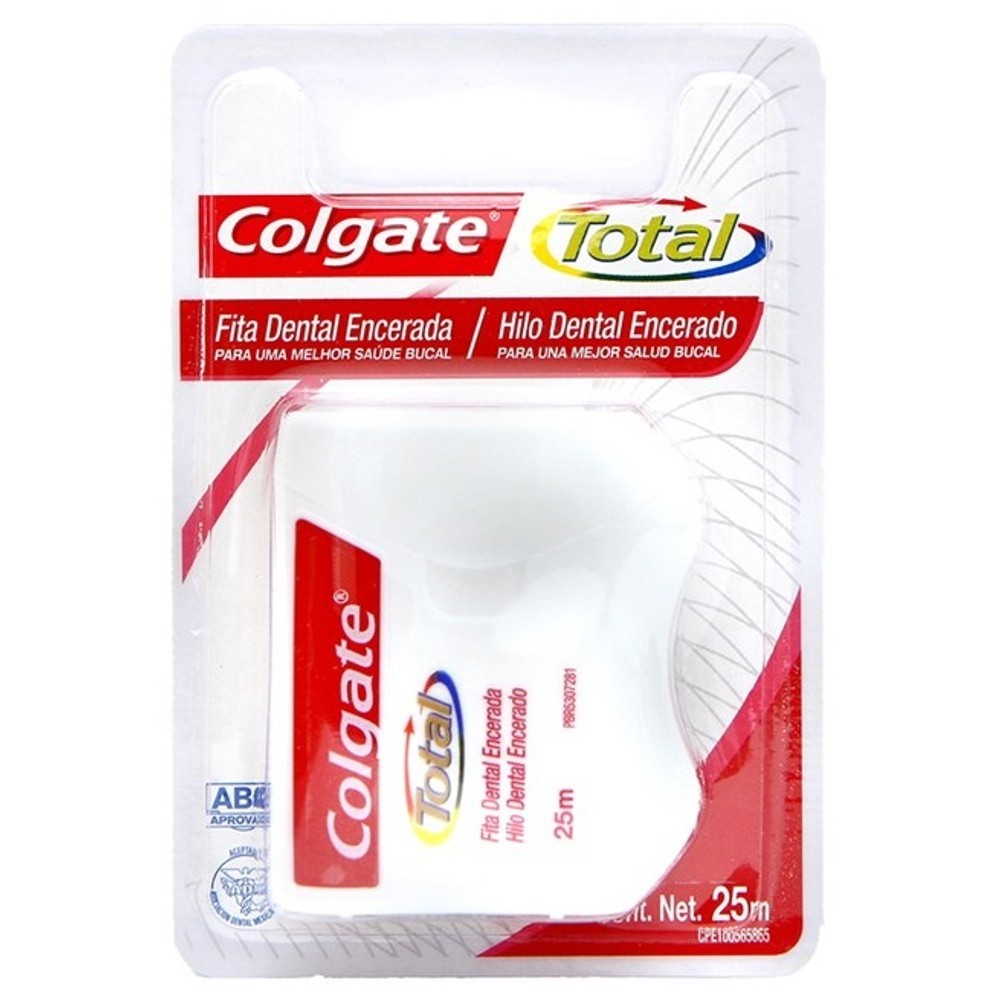 Fio Dental Encerado Colgate Total Cartela 25m